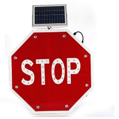 Соларен пътен знак STOP Б-2